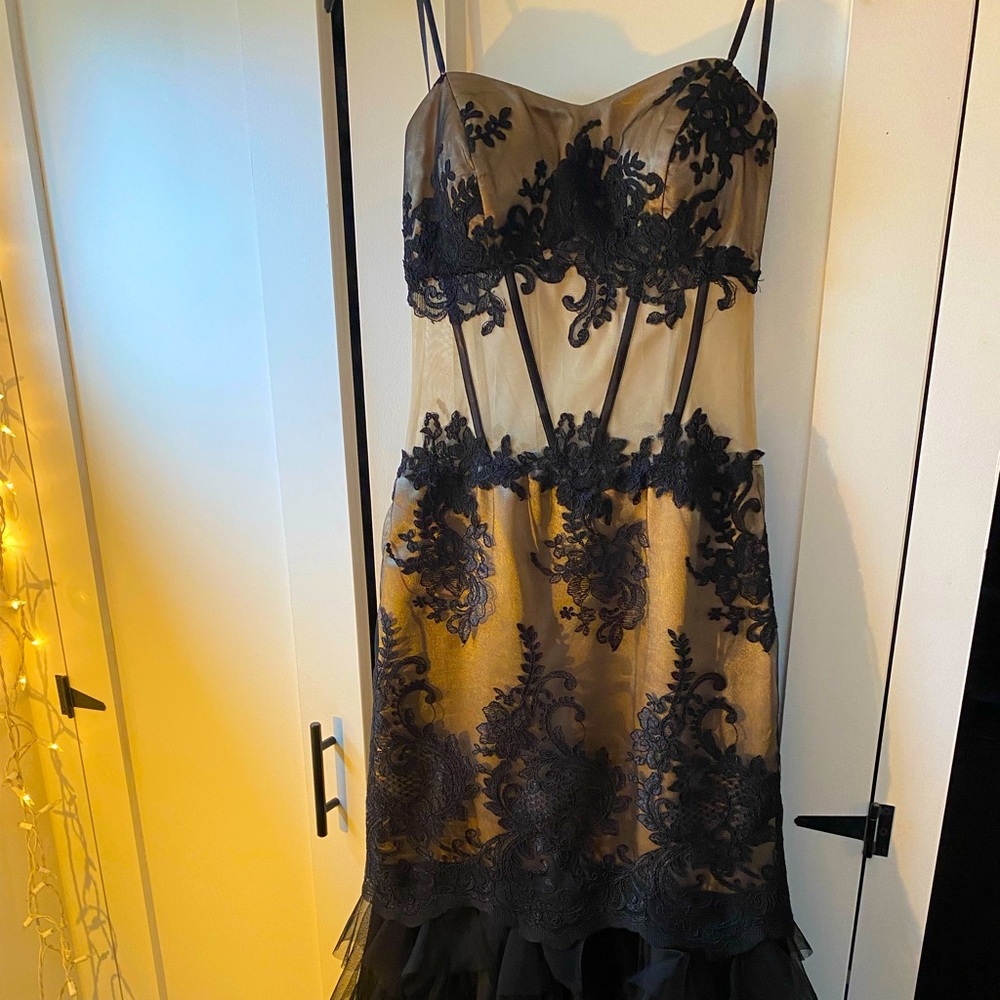Gorgeous couture strapless corset prom dress